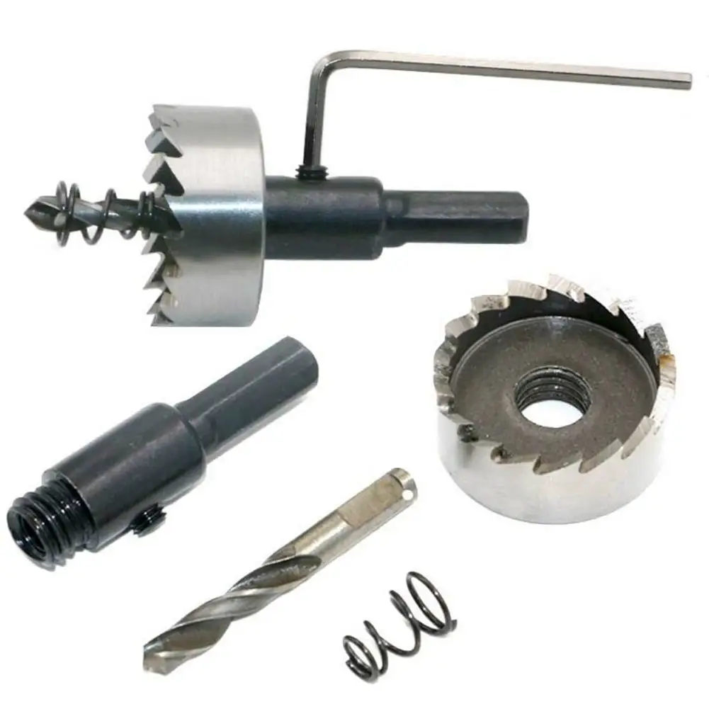 16-30mm HSS Hole Saw Cutter Drill Bit Aluminum Thin Iron Plate Tool Set With Wrenches Woodworking | Инструменты