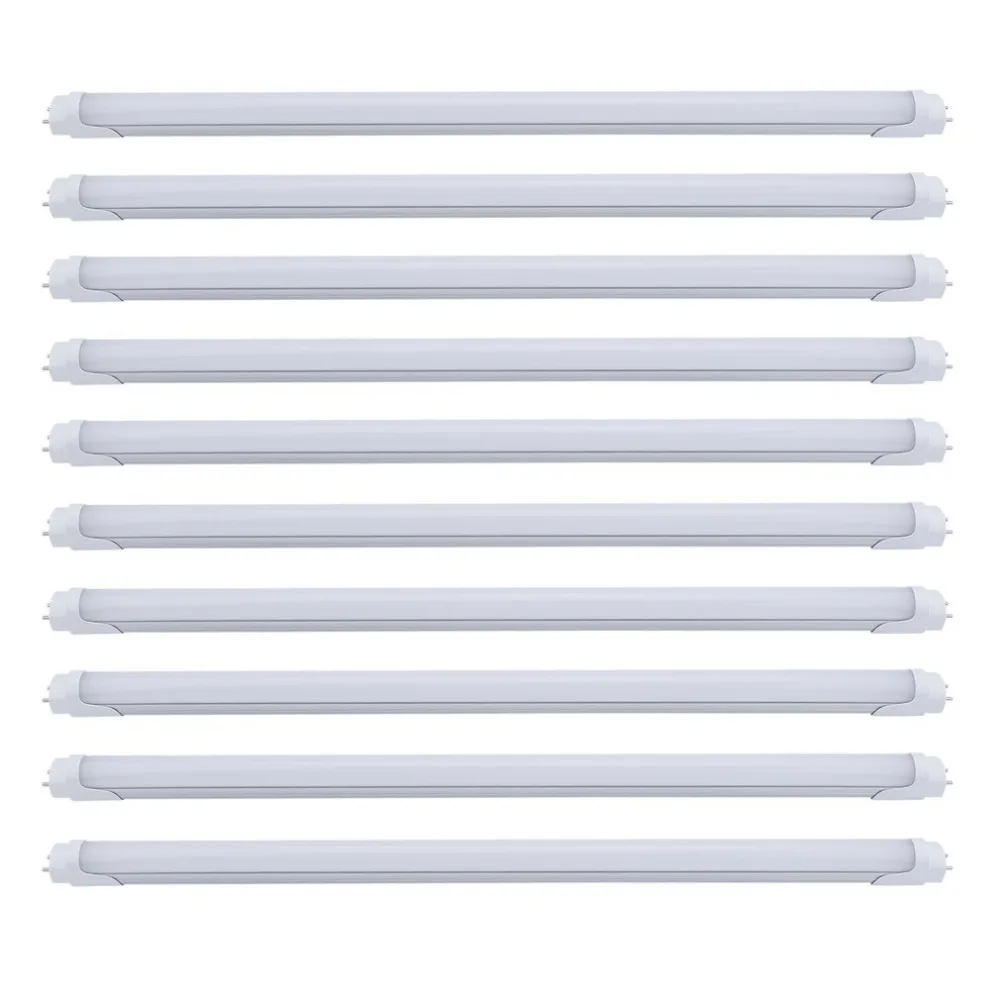 

Newest 10 Pcs Replacement Daylight Lamp T8 Fluorescent LED Tube Light 60 cm Length 9W Day White 4000-4500K 85V-265V