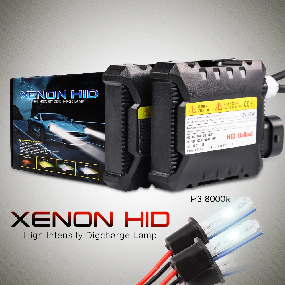 Free Shipping H3 Super Xenon Hid Slim Hid Xenon Kit Single Beam DC 12V