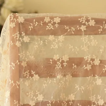 

Soft White Pure cotton Embroidered Snow Plum Lace Fabric