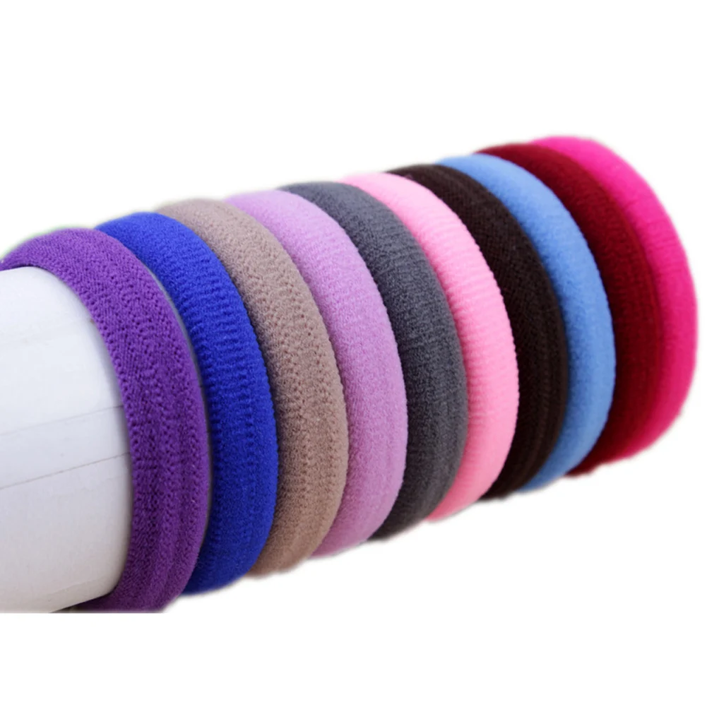 10pcs/Pack Elastic candy Color Girls' Towel Hair Ropes Kids' Hair bands