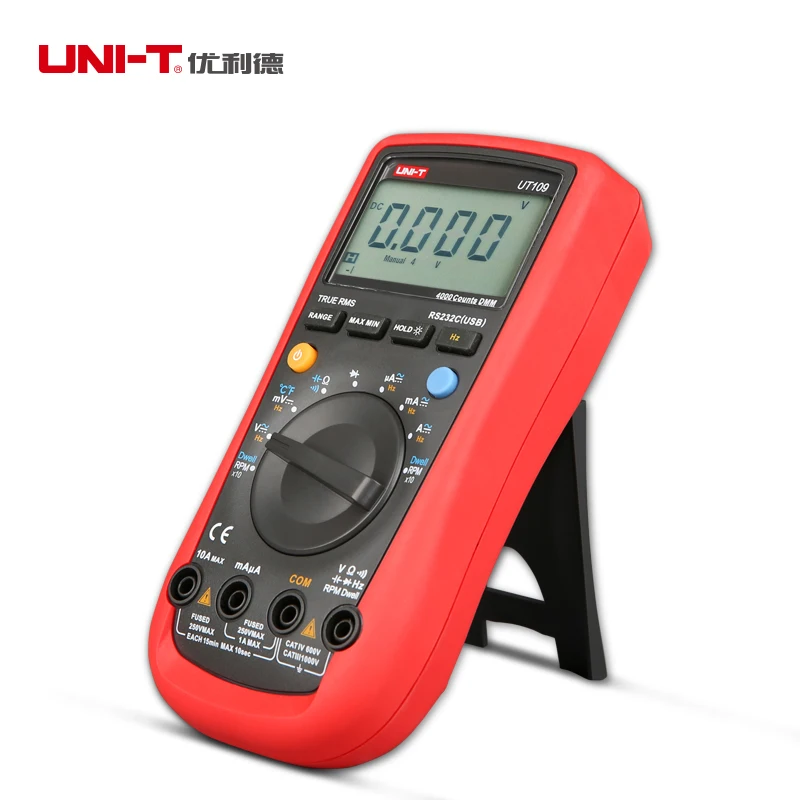 

UNI-T UT-109 UT109 Digital Multimeter Handheld volt Amp Ohm Temp tester Capacitance handheld Automotive Multimeters