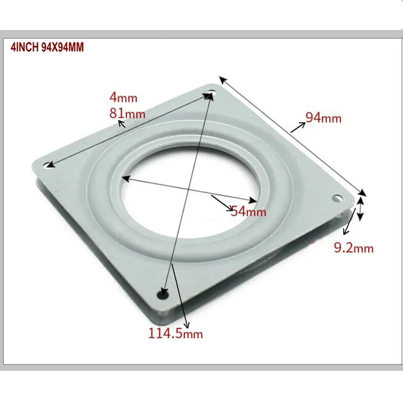 Hq Ss06 4inch 94x94mm Square Rotating Swivel Plate Lazy Susan