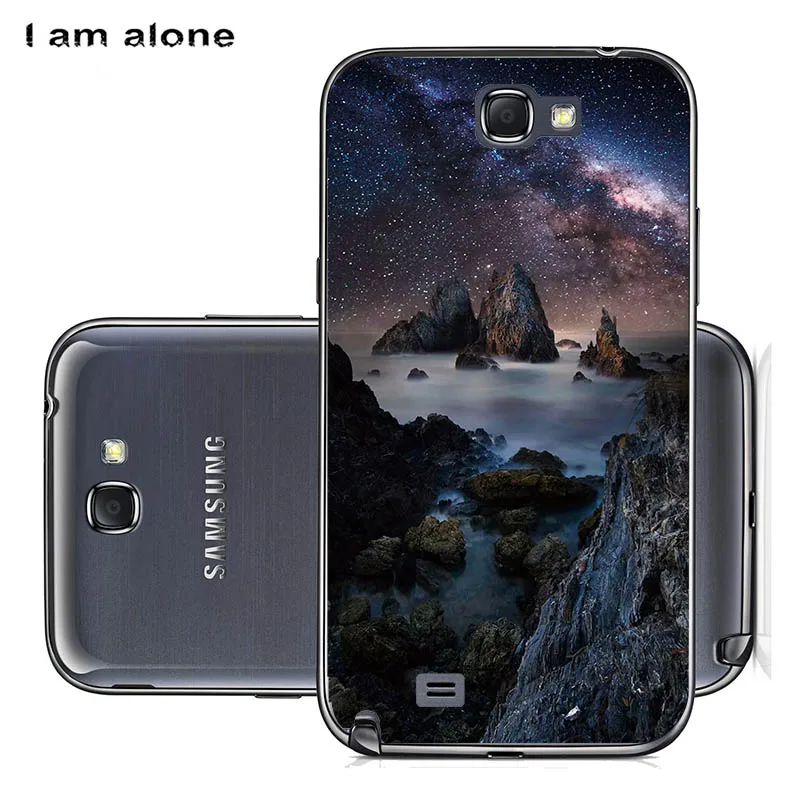 Чехлы для телефонов I am alone для samsung Galaxy Note 2 II N7100, 5,5 дюймов, жесткий пластиковый пакет, Модный Цветной Чехол для мобильного телефона