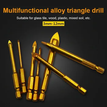 

Triangular Tile Drill Alloy Tungsten Steel Drills Bits for Ceramic Marble Concrete Glass CLH@8