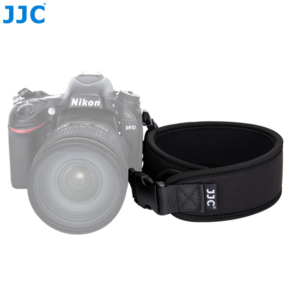 JJC неопреновый ремень для DSLR камеры широкий быстросъемный черный плечевой