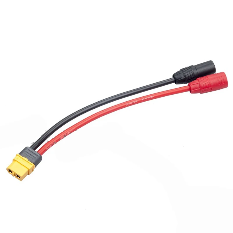 

1PC 15cm Anti Spark AS150 Male+Female to XT60 Plug Cable Connector Line 12AWG Silicone Wire Cord for Lipo Battery RC Aircraft