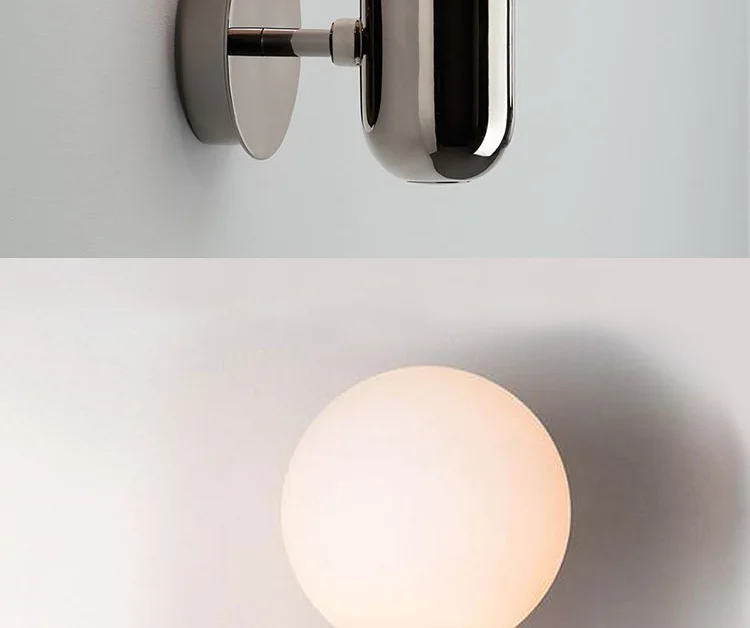Современный стеклянный настенный светильник, дизайнерский стеклянный шар, светодиодный настенный светильник, настенный светильник, прикроватный светильник для гостиной, прихожей