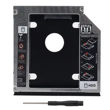 Алюминиевый 2-ой HDD Caddy 12,7 мм IDE 2," SSD коробка-чехол на HDD корпус для Dell Inspiron 1525 1526 1545 M1330 M1530 профессиональный