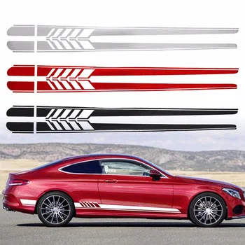 

86'' Full Size Long Stripe Decals Graphics Racing Car Side Body Vinyl Sticker