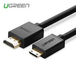 Ugreen Высокое качество Mini HDMI к HDMI кабель 1 м 2 м 3 м мужчинами 1,4 В 1080 P для планшетных видеокамера MP4 Mini HDMI кабель