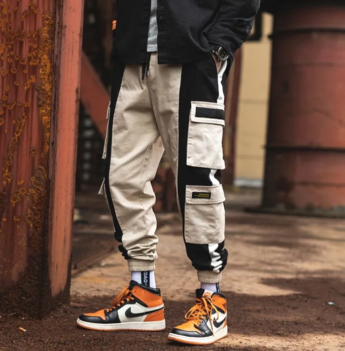 Падение доставка брюки-карго 2019 мужские модные мешковатые брюки хип-хоп Повседневное Хлопковые Штаны с несколькими карманами уличной US