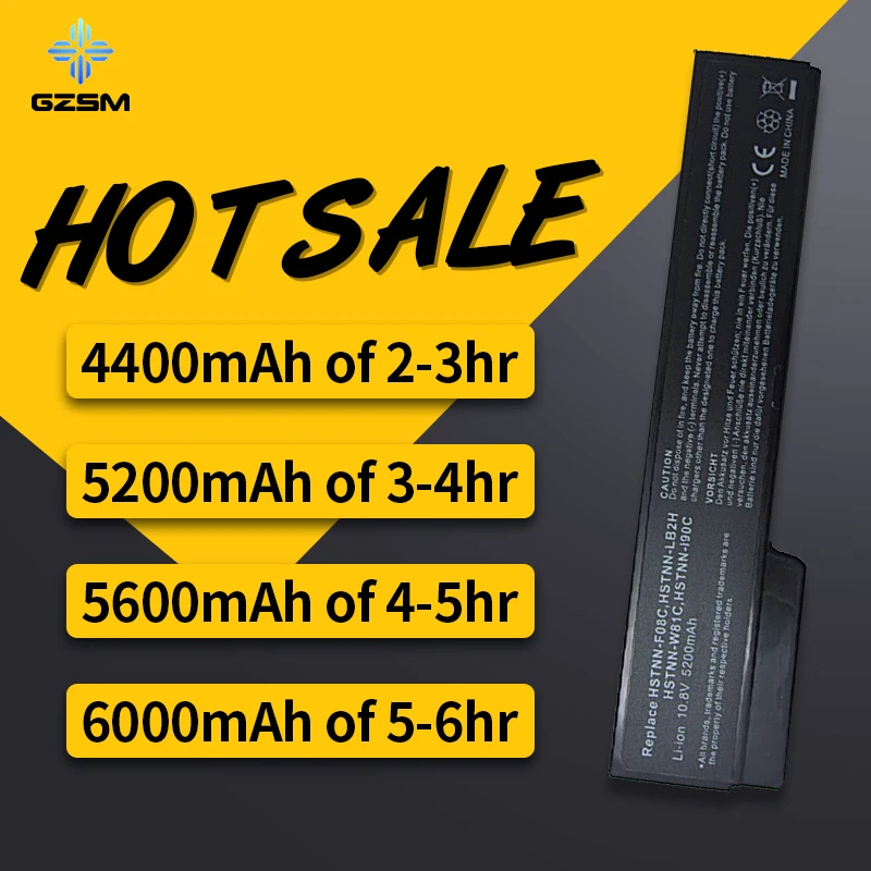 Аккумулятор HSW 6 cell 5200 мАч для HP EliteBook 8460p 8460w 8560p ProBook 6360b 6460b 6465b 6560b 6565b 628369-421 |