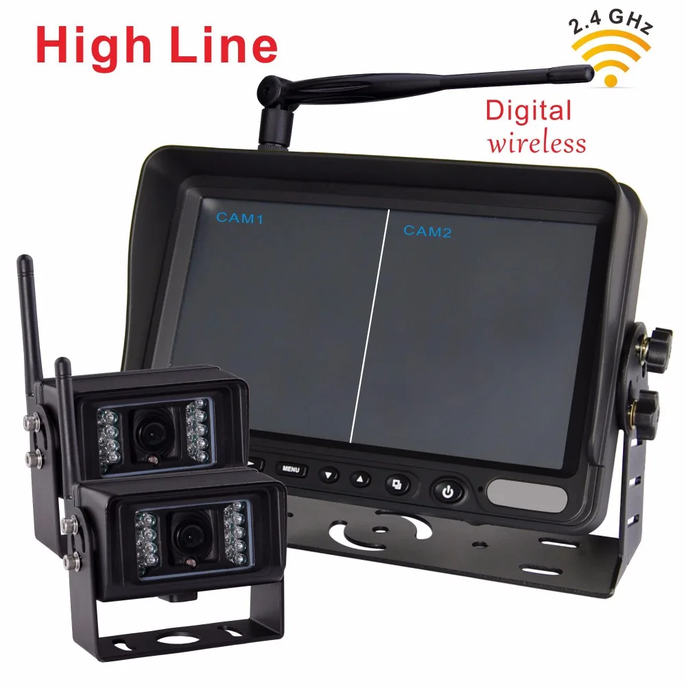 7" Wireless 2.4G Rear View Monitor with Wireless Transmission Backup