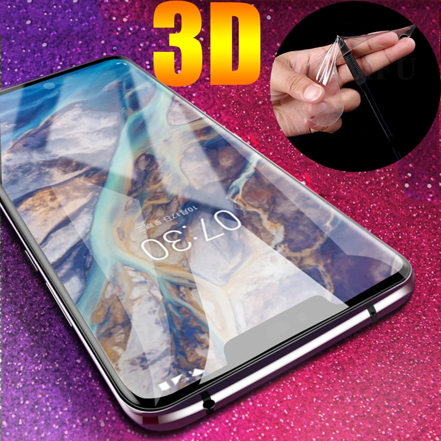 3D Передняя Полная крышка прозрачная защитная пленка для экрана Nokia 6 1 5 7 Plus 3 8 X5 X6