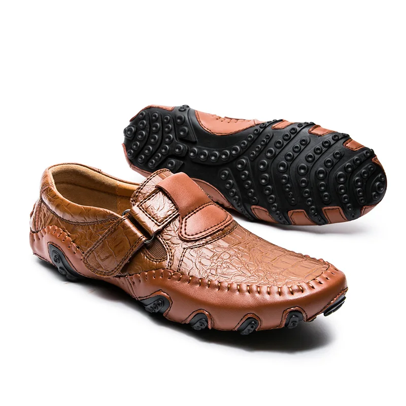 Мужская обувь из натуральной кожи мокасины; лоферы; дизайнерские слипоны без каблука лодка обуви мужской классической Мужская обувь