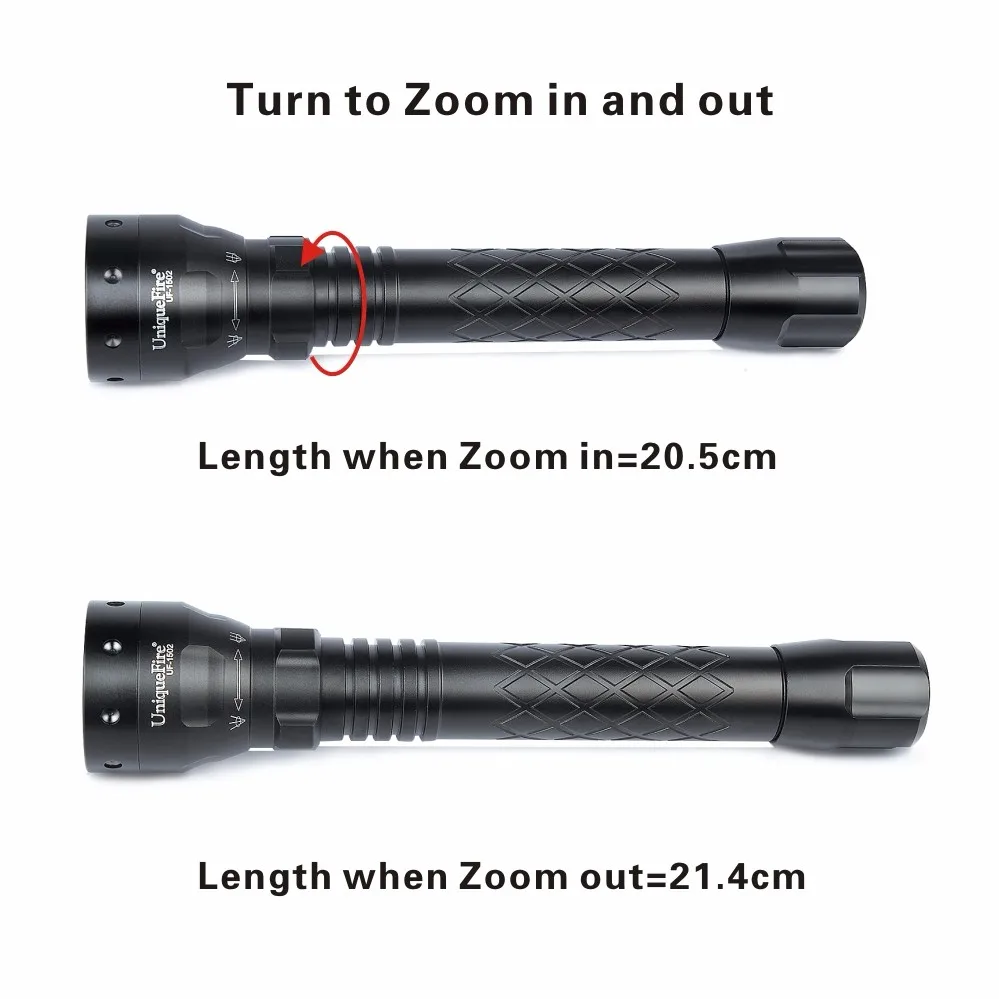 Uniquefire  UF-1502 XPG LED mini adjustableTactical Flashlight Waterproof  For Outdoor Camping Free Shipping7