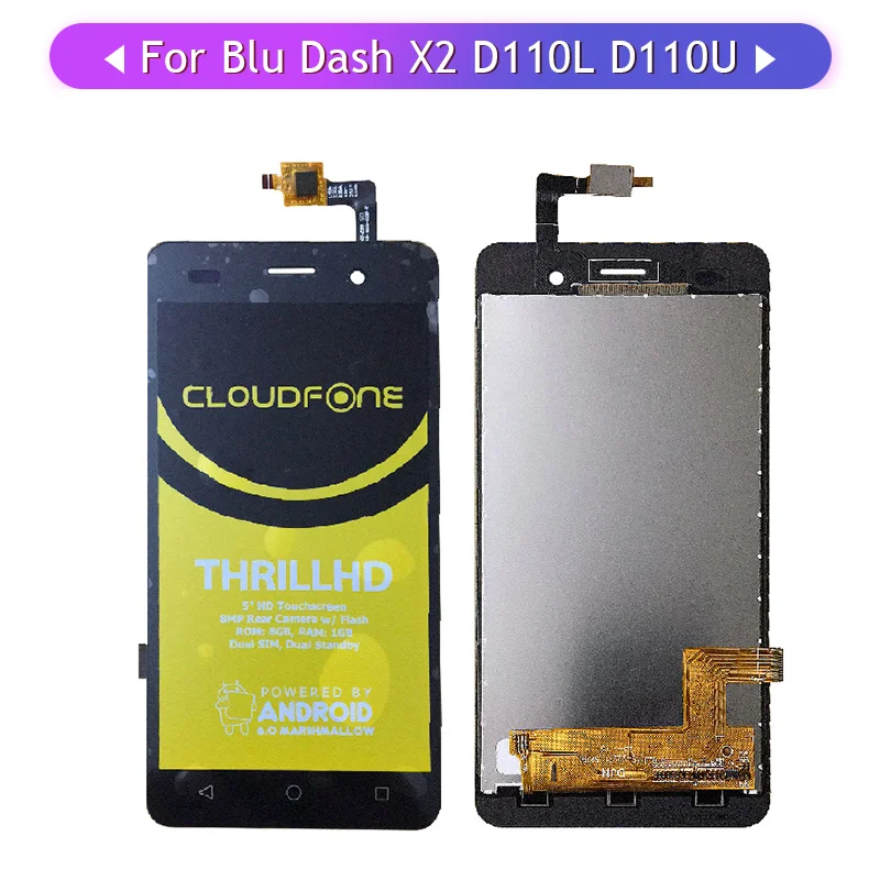 3 шт. для Blu Dash X2 D110 D110L D110U ЖК-дисплей сенсорный экран в сборе стеклянная панель