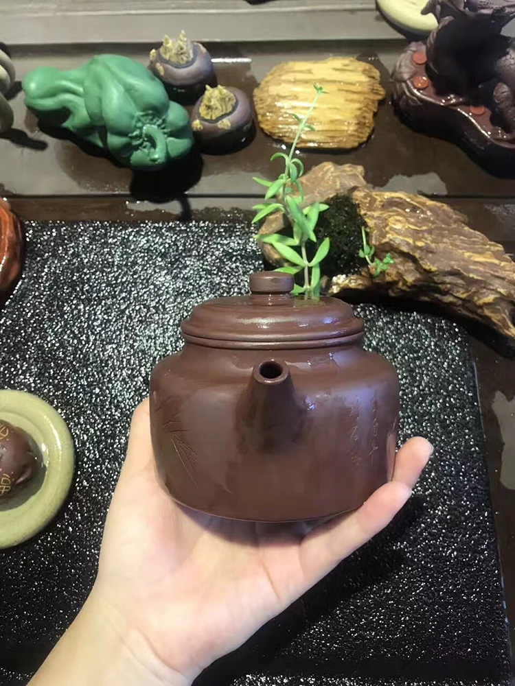 Знаменитый yixing чистая ручная работа, из фиолетовой глины чайник китайский чайный набор кунг-фу чайник специальная цена