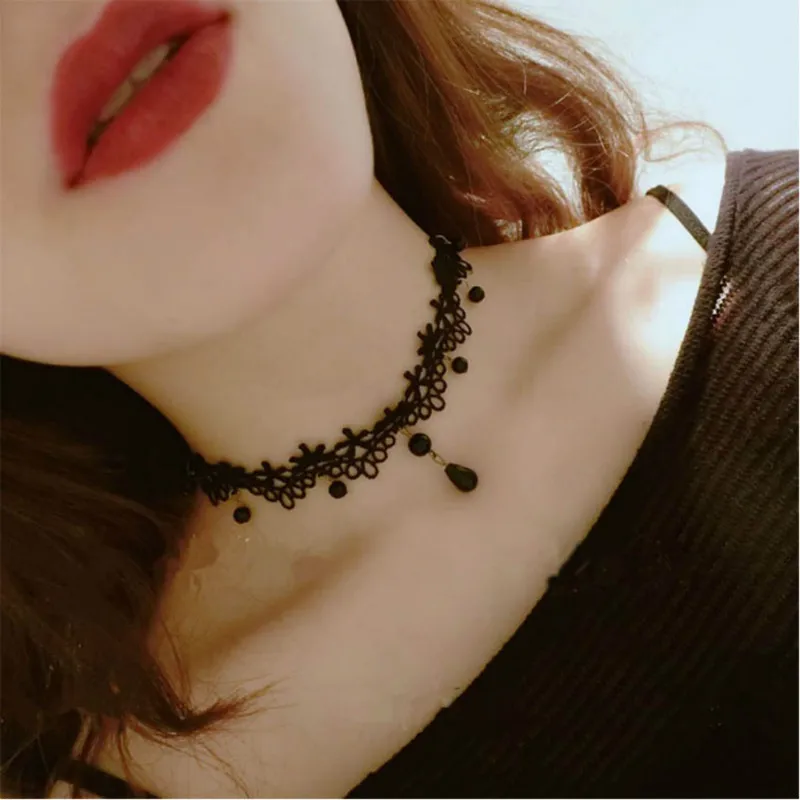 

Lace Choker Women Tassel Tattoo Velvet Necklace Statement Collier Ras Du Cou Chokers femme Jewelry Gargantilla Collana mujer