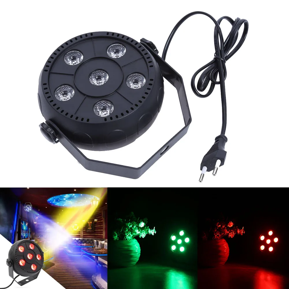 

New Mini LED Stage Lights for Home 6 RGB PAR LED DMX Stage Lighting Bar KTV Wedding Light Led Flat for DJ Disco Party