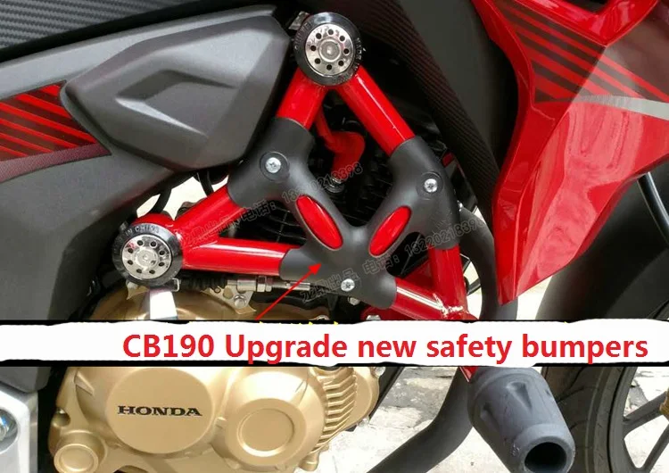 CB190 CBF190R обновление новые ползунки охранники от поломок двигателя Банги протекторы мотоциклетные боковые защитные накладки - Цвет: Красный