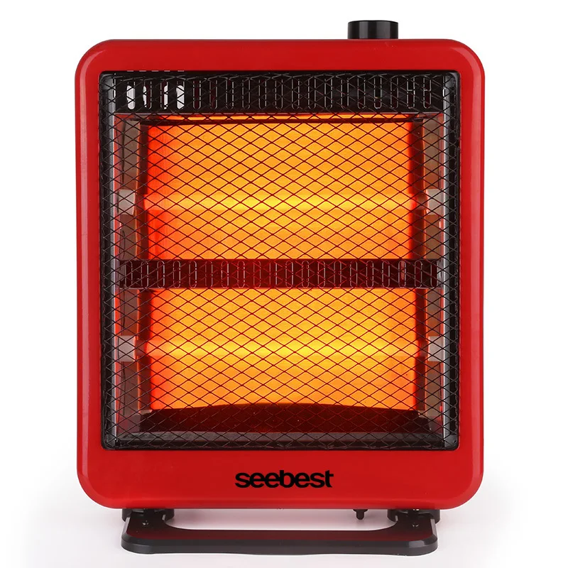 

Office Household Heater Electric Heater Shaking Head Quartz Tube Electric Heater Fan Red Strong Power 800W with 2 Gear ITAS1417