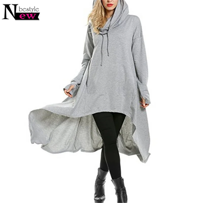 high low hooded sweatshirt