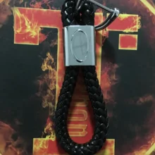 3Pu кожаный автомобильный брелок для ключей с плетеной оплеткой для Polo Golf Seat Opel Toyota Nissan BMW Ford Fiat 500 Subaru XV