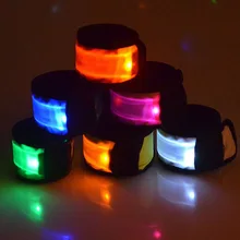 Высокое качество Водонепроницаемый Открытый Бег Спортивная Безопасность СВЕТОДИОДНЫЕ светящиеся браслеты нарукавник спасательный Браслет наручный ремень