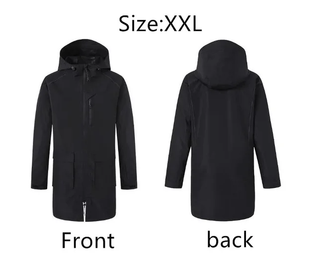 XXL Xiaomi Uleemark мужская непромокаемая длинная куртка ветрозащитная куртка с капюшоном IPX4 водонепроницаемый светильник пальто теплая зимняя верхняя одежда - Цвет: XXL