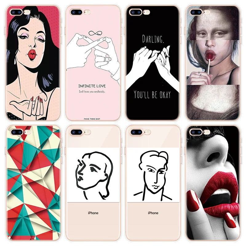 

Girl Cover For iPhone 7 Plus 8 X XS Max XR 5 5S SE 6S Geometric Case For ZTE Blade A6 A610 V8 V9 Z10 Z17 Mini Infinite Love Case