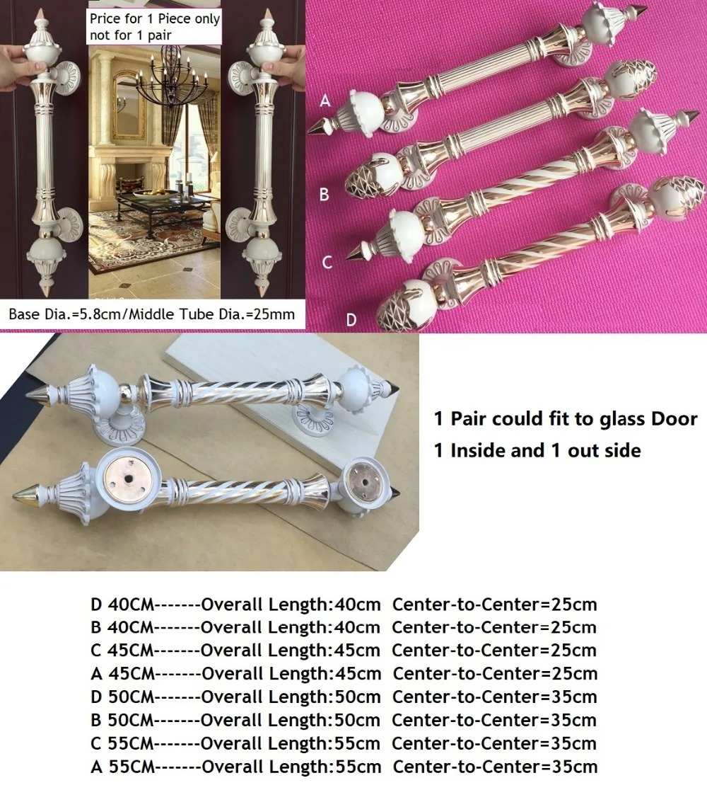 Premintehdw Ivory White European Villa Hotel Entrance Gate Door Handle