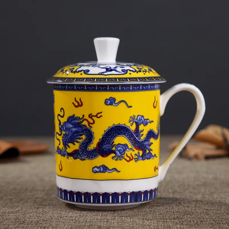 Jingdezhen Bone китайские керамические большие чашки с крышкой фарфоровая посуда для