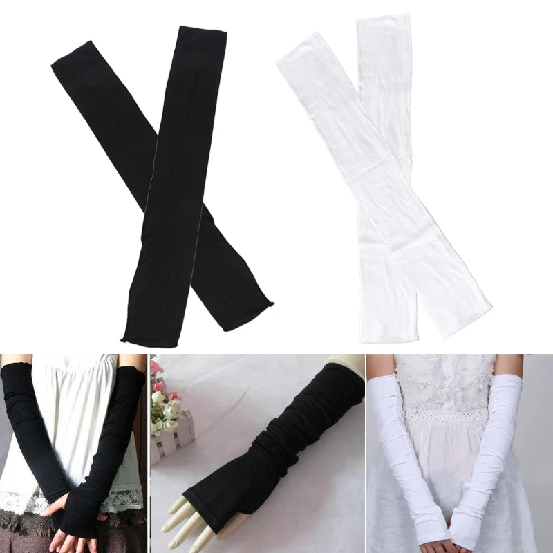 

Hot Fashion Female Gloves Women Girls Summer Long Half Finger UV Protection Sun Block Gloves Guantes Mujer