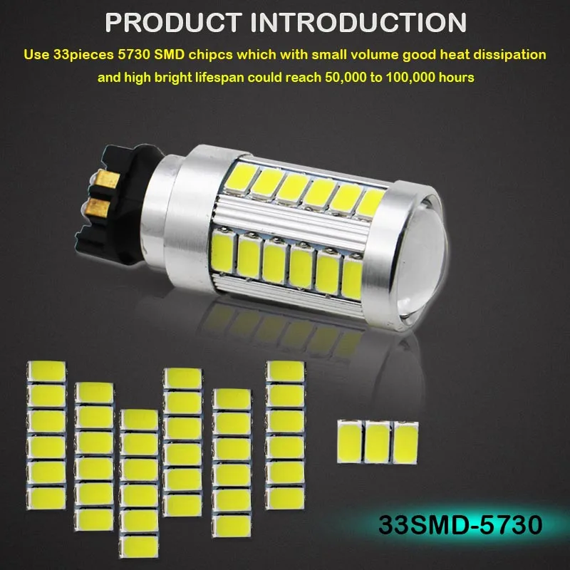 Gtinthebox 33-SMD PW24W PWY24W светодиодный лампы для Audi BMW Volkswagen указатели поворота или Габаритные огни 12В