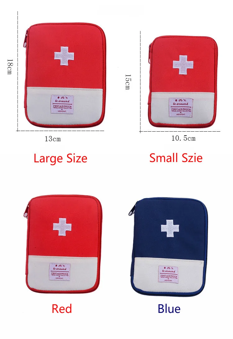 Mini Outdoor First Aid Kit Bag Portable Travel Medicine Package Emergency Kit Bags Small Medicine Divider Storage Organizer