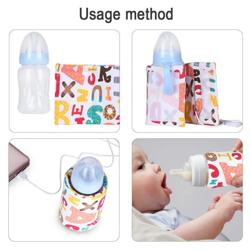 

USB portable bottle Bag Warmers milk warmer infant feeding bottle heated cover thermostat food heater insulation
