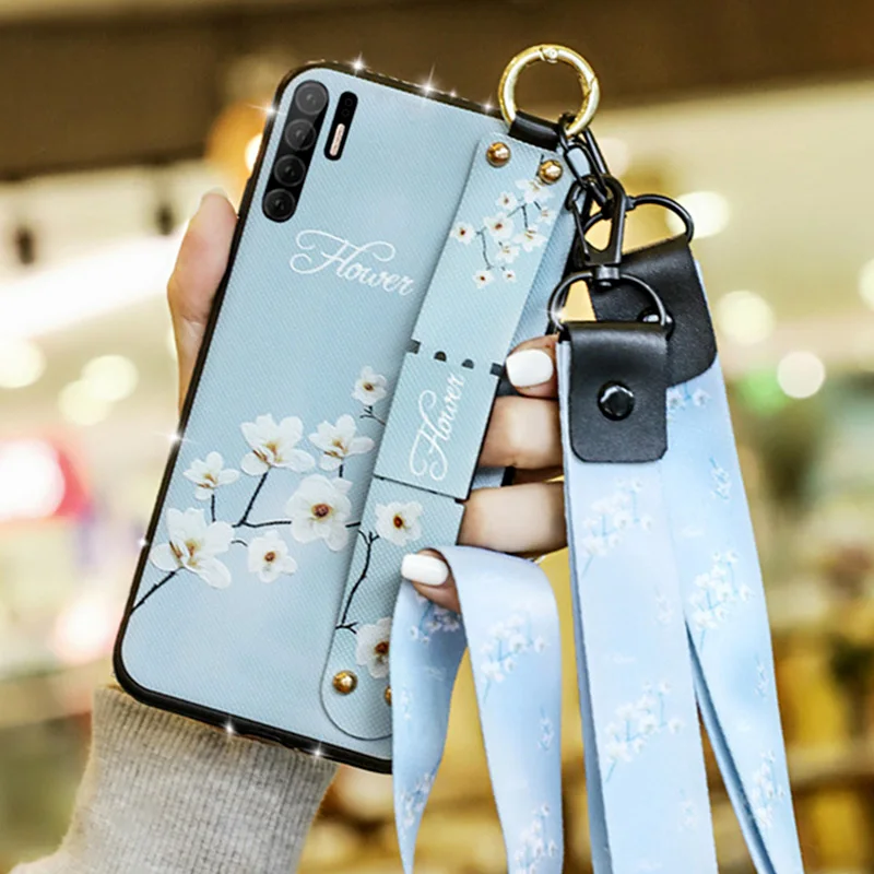 Мягкий чехол из ТПУ с ремешком на запястье для телефона Huawei P30 Lite Pro P 30 Light P30Pro