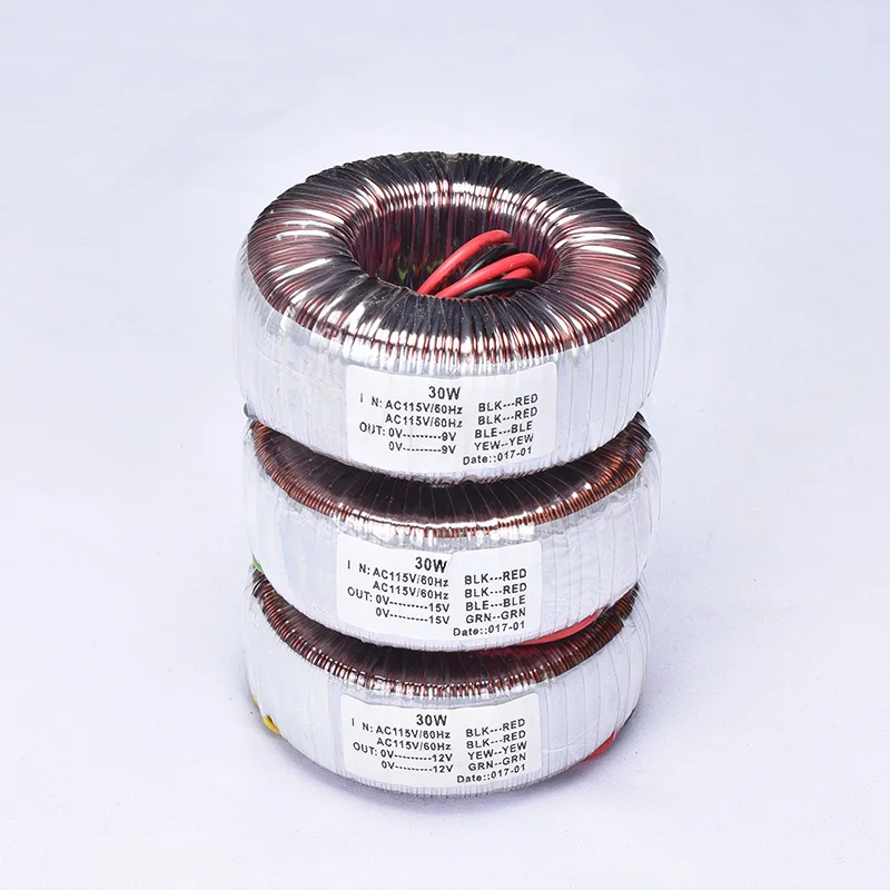 Kaolanhon домашний аудио 30 Вт Чистый медный провод кольцо крупного рогатого скота усилитель трансформатор двойной 15 в двойной 12 в двойной 9 в три характеристики