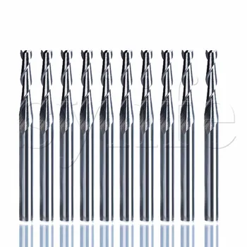 

Silver Milling Cutter Solid Carbide Two Flute Spiral Bit Pack of 50