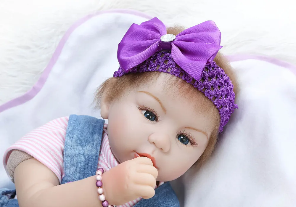 55 см npkcollection новые силиконовые Reborn Baby Doll Игрушечные лошадки реалистичные Kawaii для новорожденных-Кукла реборн подарок на день рождения для