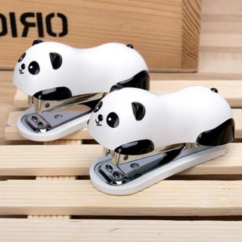 Mini Panda Stapler Set Paper Binder Within 1000pcs Staples Office School Supply 