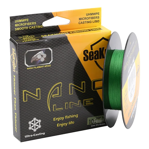 SeaKnight NANO Series 100M Braided Fishing Lines 4 Strands PE Multifilament Braid Line 4LB 6LB