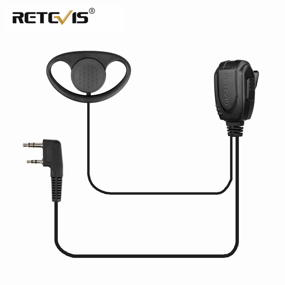 2*2pin Headset earpiece for Retevis H777 RT22 RT23 Kenwood BAOFENG 2Way Radio US