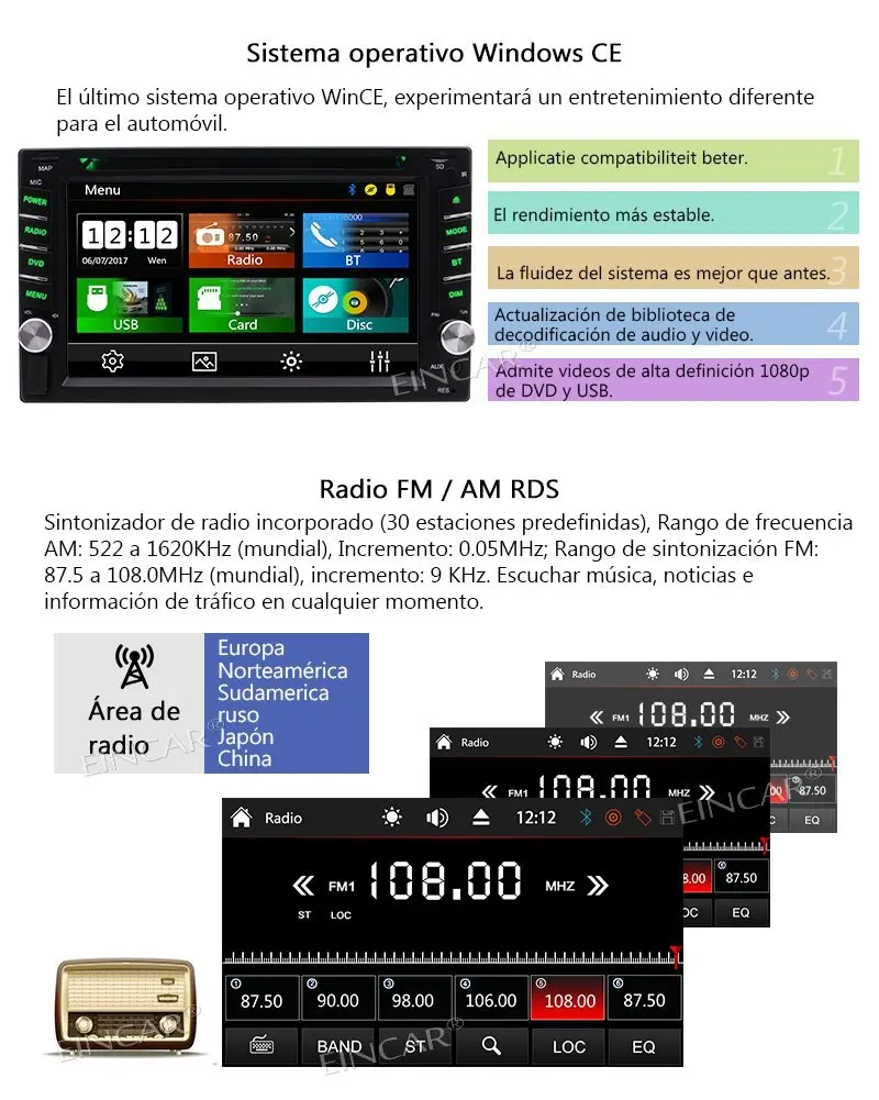 Clearance Eincar 2Din Car Radio Stereo Receiver Vehicle Car DVD Player Headunit Bluetooth Built In USB/SD Aux Free Wireless Camera 4 Clearance Eincar 2Din Car Radio Stereo Receiver Vehicle Car DVD Player Headunit Bluetooth Built In USB/SD Aux Free Wireless Camera 4
