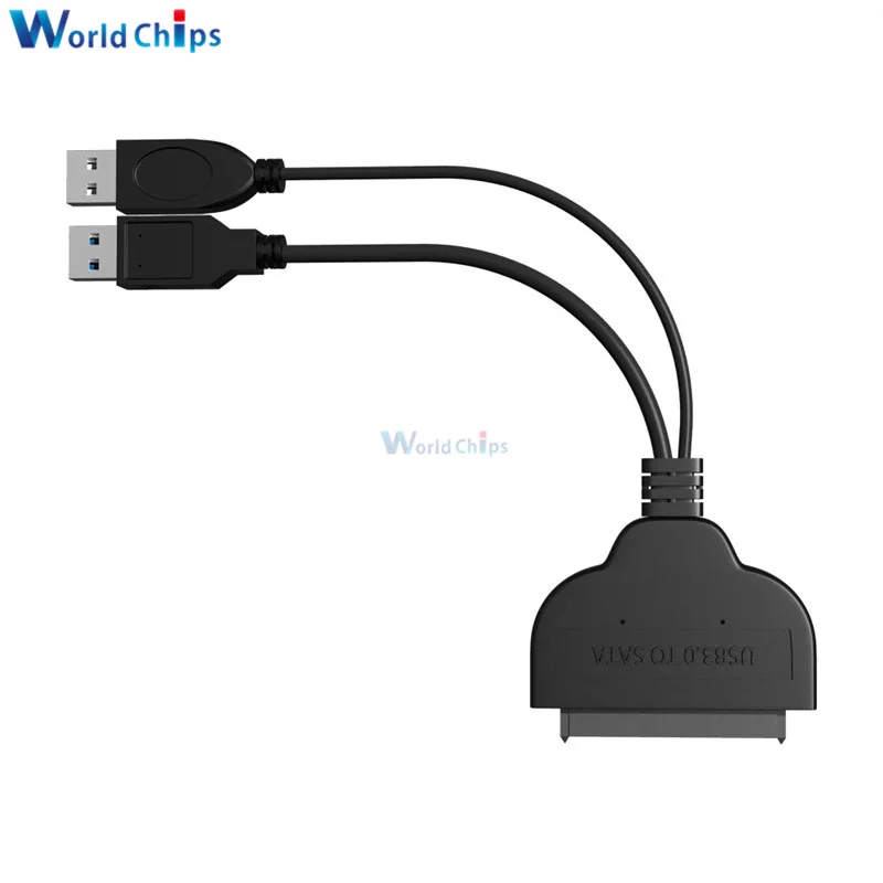USB 3 0 для SATA 22 Pin 2 5 дюйма драйвер жесткого диска SSD адаптер соединитель конвертер