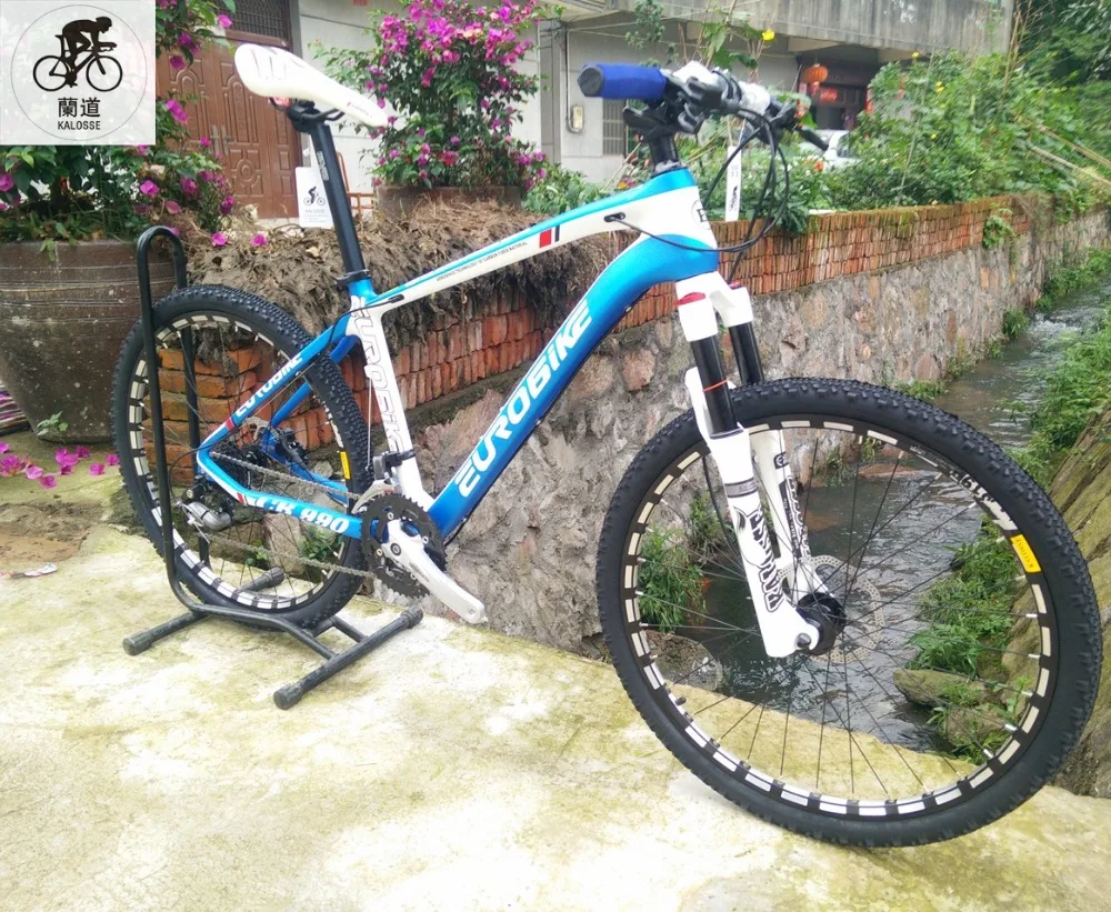 Best Kalosse  26*17 inch   Air fork Hydraulic brakes 24/27/30 speed carbon fiber  mountain bicycle 27.5er carbon  bike 17