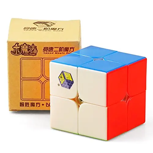 YuXin Little Magic 2x2 Twisty Puzzle Cube Speed  Magic Cube Toy gift Black 
