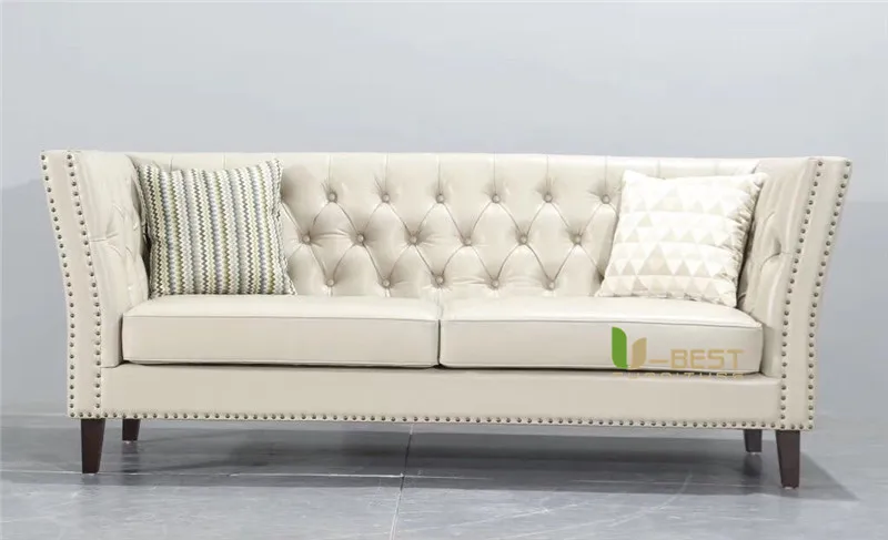 U-BEST гостиной бархатная ткань/натуральная кожа дизайнерский диван, высокая степень античный микро-Волоконный кожаный белый диван